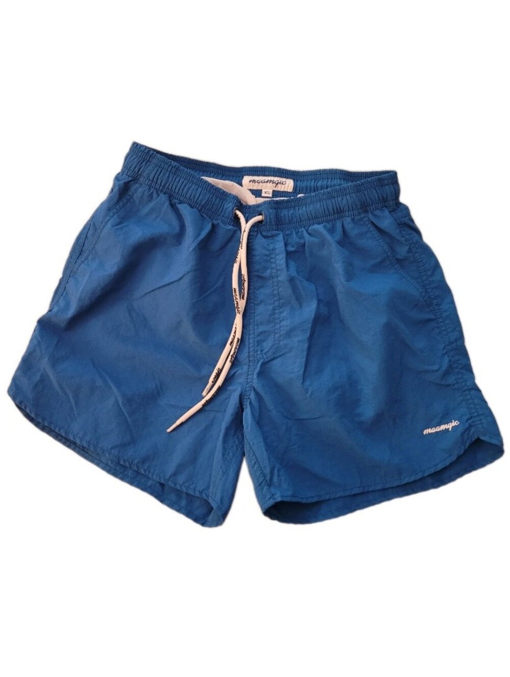maamgic Mens Swim Trunks 5" Mesh Lining Quick Dry Bathing Suits Peacock Blue XS